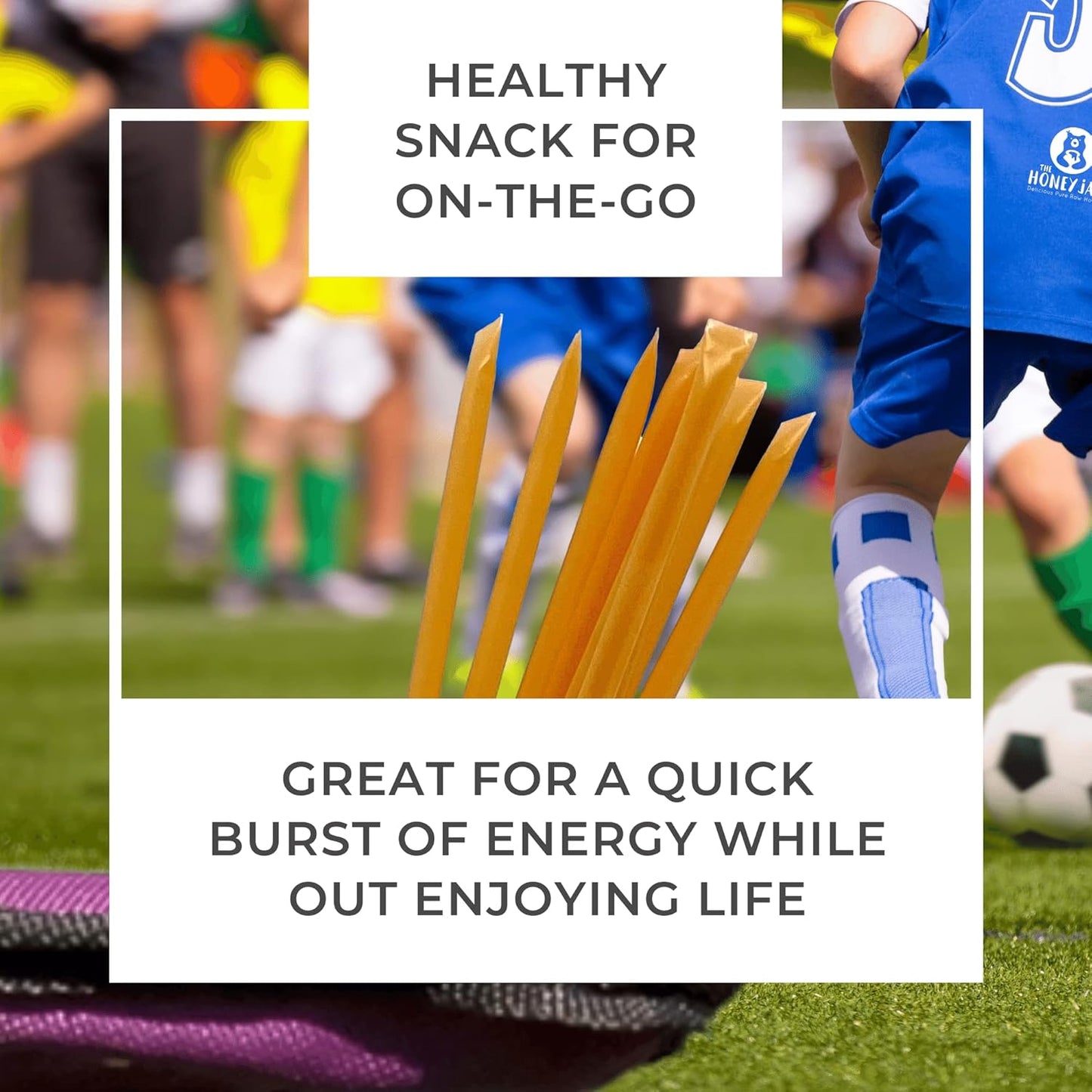 The Honey Jar Peach Flavored Honey Sticks - Pure Honey Straws For Tea, Coffee, or a Healthy Treat - One Teaspoon of Flavored Honey Per Stick - Made In The USA with Real Honey - (50 Count)