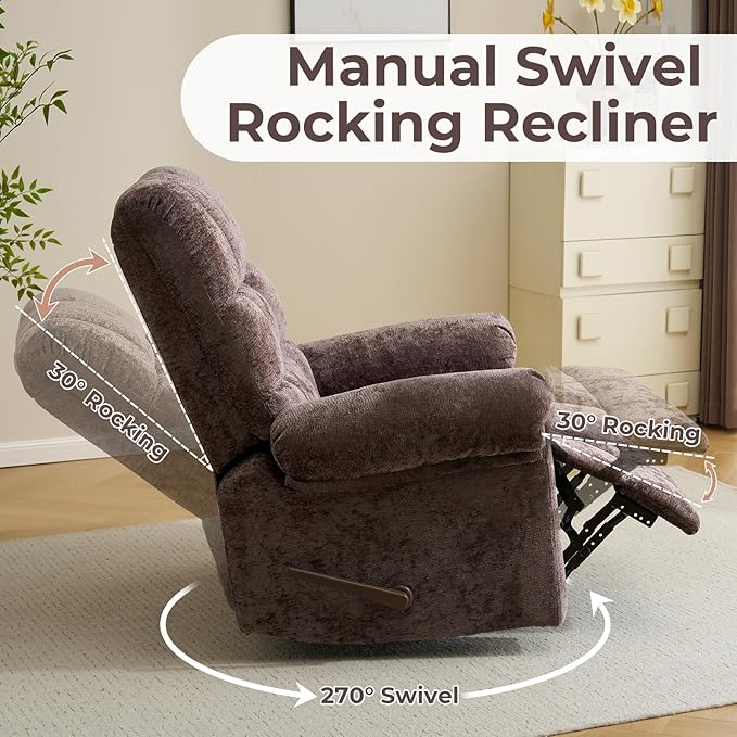 Oversized Swivel Rocker Recliner - Image 5