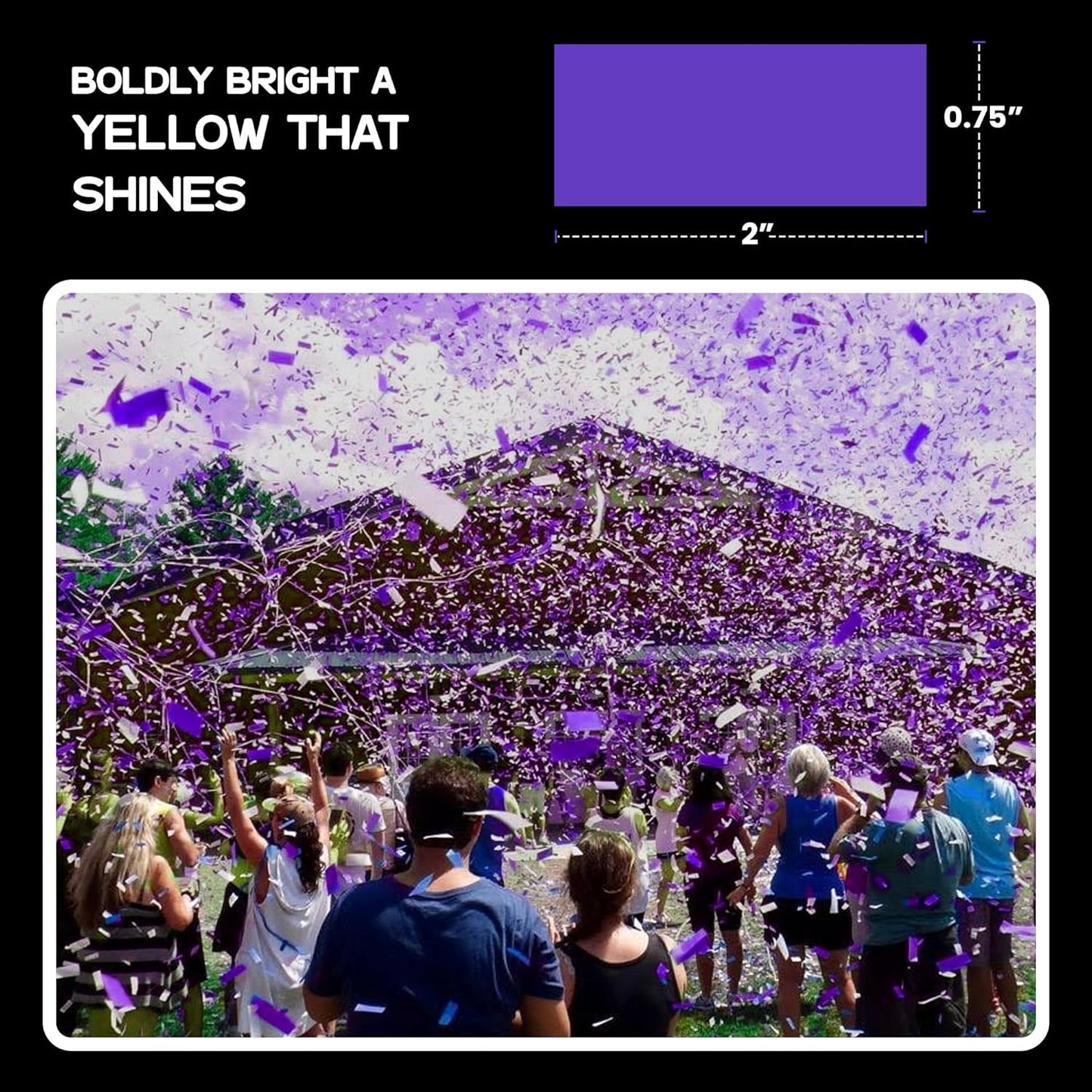 Ultimate Confetti, Purple Biodegradable Confetti - Rectangular Fluttering Tissue Paper Confetti for Cannon and Launcher use – Best for Gender Reveal, Wedding, Parties, and Live Events - 1 lb, 16 oz