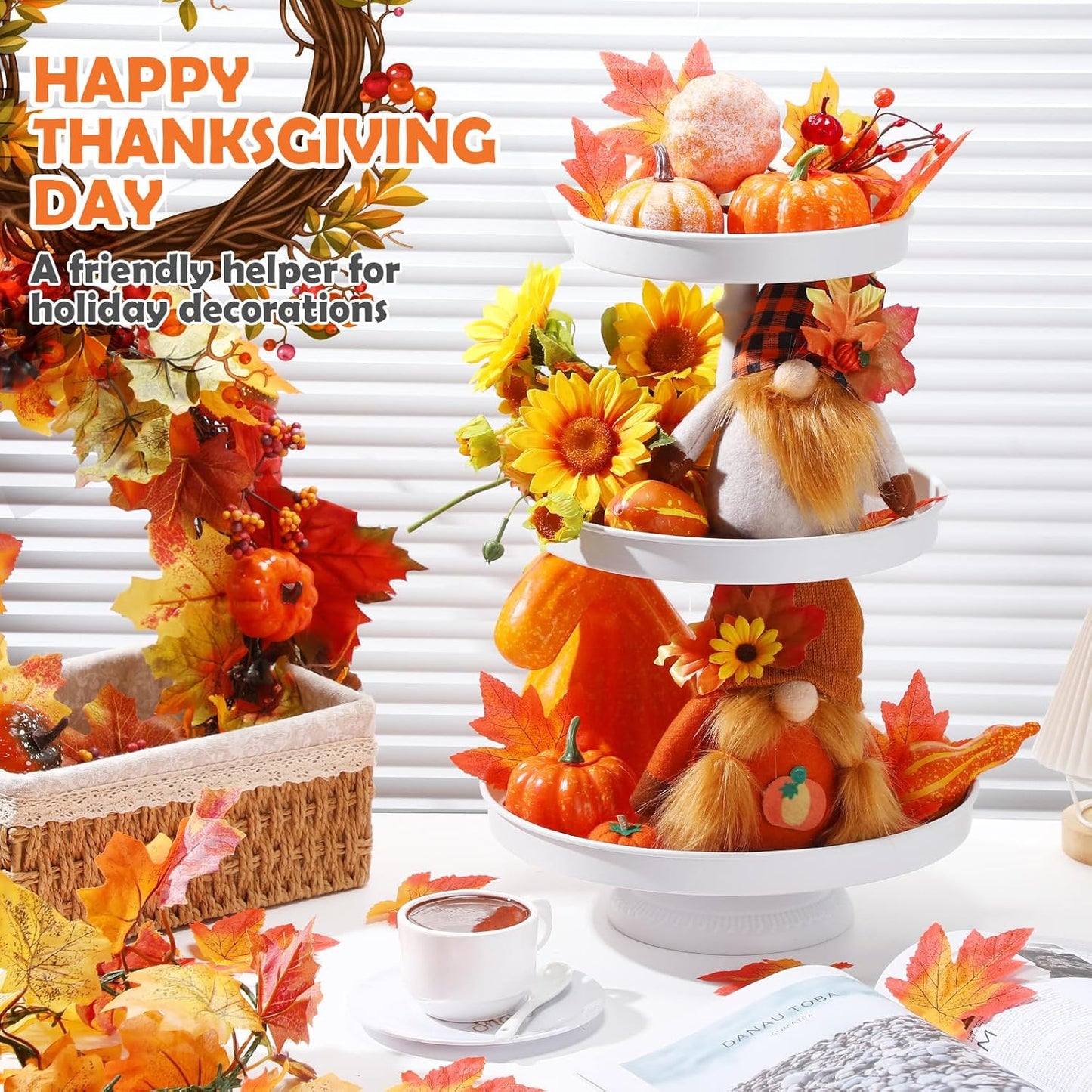 Maxdot 2 Pcs 3 Tier Cupcake Stand Holder, Round Cupcake Stand Serving Tray, Metal Tiered Tray Pastry Dessert Cake Tower Display Stand for Baby Shower Tea Party, Wedding and Birthday (White)