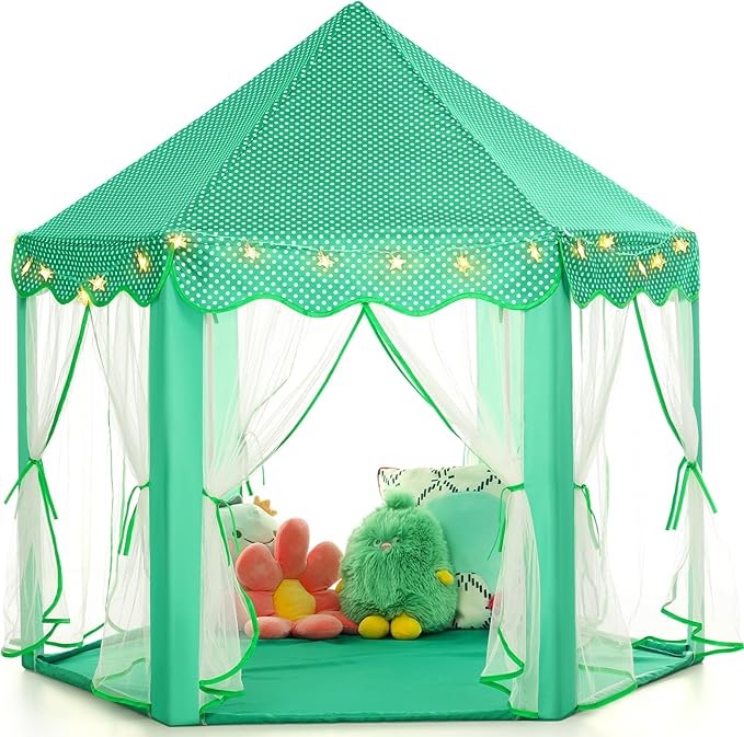 Monobeach Princess Tent Girls Green Large Playhouse Kids Castle Play Tent by Monobeach