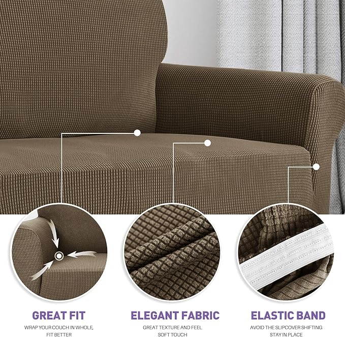 ZNSAYOTX Super Stretch Chair Slipcover Universal Sofa Chair Covers - Image 3