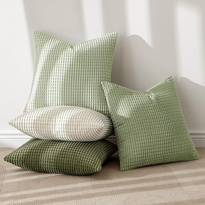MIULEE Modern Farmhouse Decorative Spring Pillow Covers 20x20 Inch Set of 4 - Image 2
