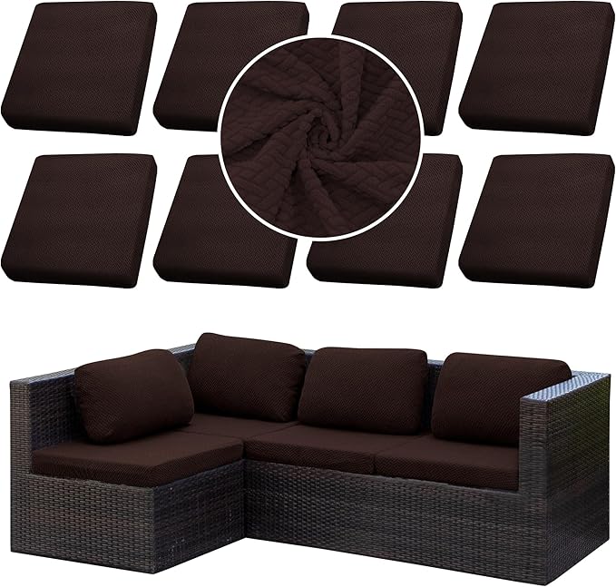 Outdoor Cushion Covers Set, Replacement by SUKAIKEQA
