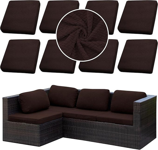 Outdoor Cushion Covers Set, Replacement by SUKAIKEQA