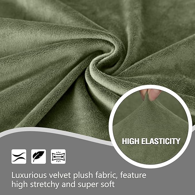 HDCAXKJ Corner Sectional Couch Covers Velvet Stretch L Shape Sofa Cover Soft - Image 3