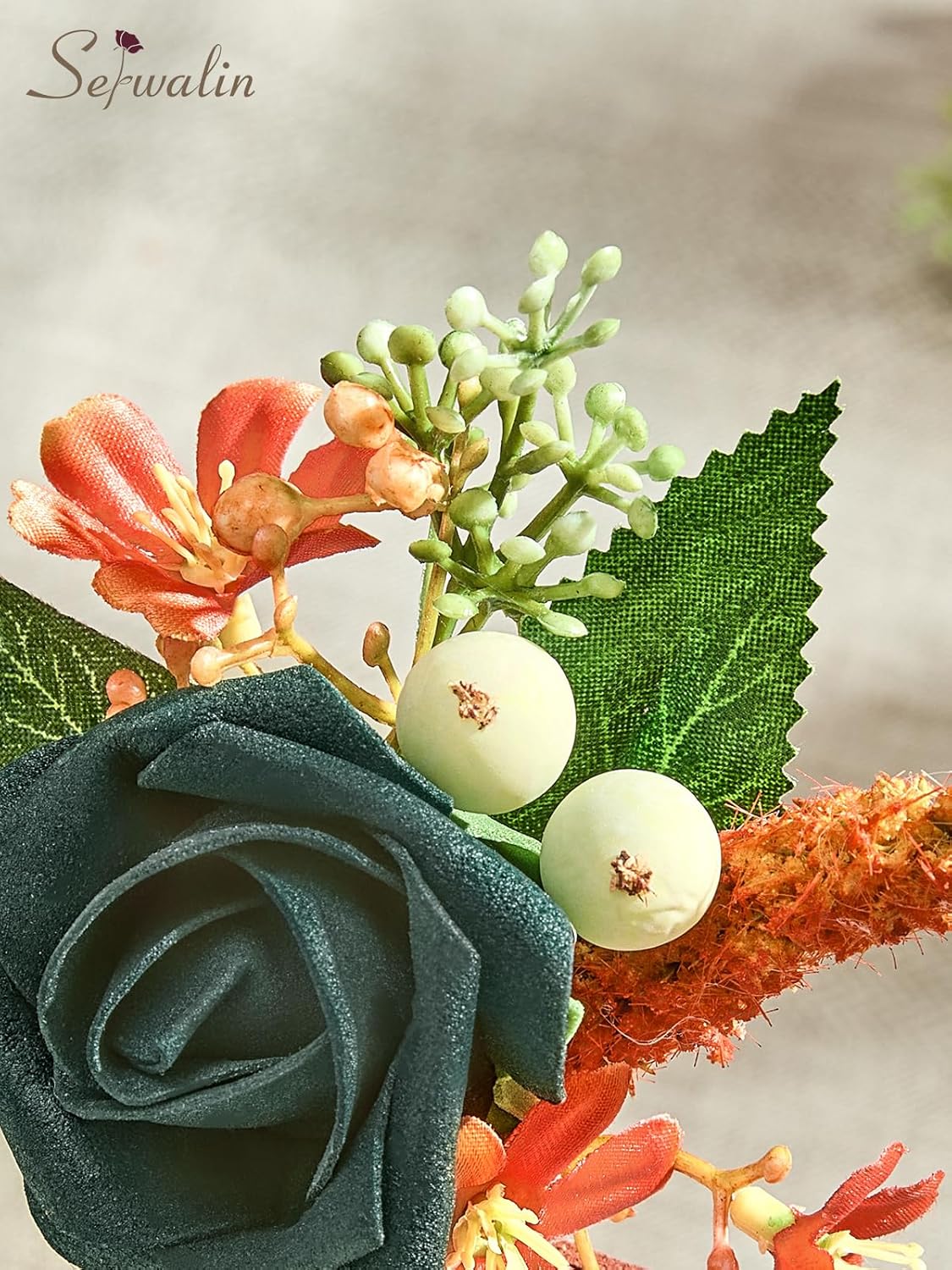 Serwalin 10Pcs Boutonniere for Men, Teal Groom and Best Man Boutonniere, Artificial Flowers for Wedding Decor Prom Homecoming Ceremony Anniversary Formal Dinner Party