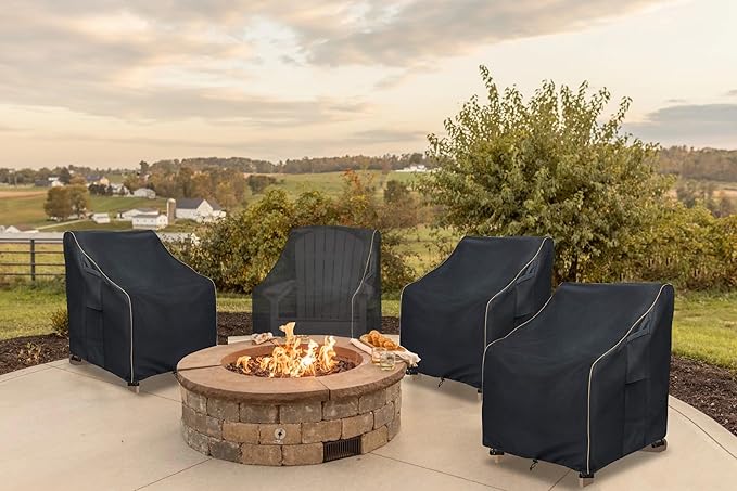 Patio Swivel Chair Cover 4 Pack, Waterproof Heavy Duty Outdoor Chair Covers - Image 9