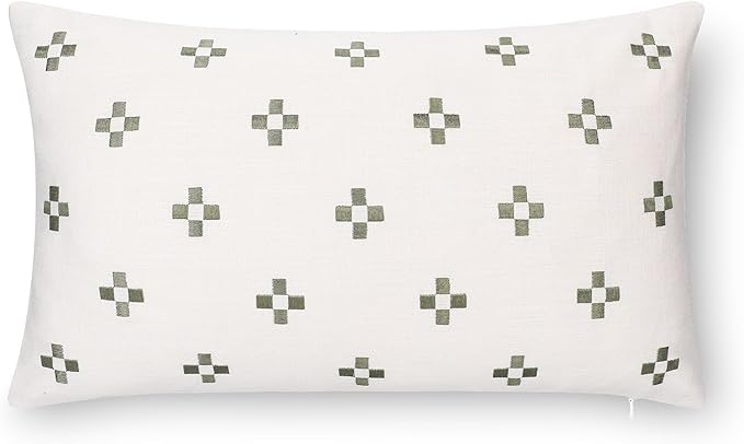 Crumbs Home Modern Farmhouse California Casual Indoor Outdoor Lumbar Pillow - Image 6