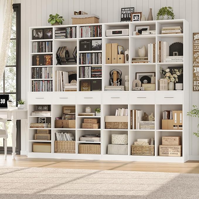 HOSTACK 75" Tall Book Shelf and Bookcase, Modern 9 Tier Bookcase - Image 4