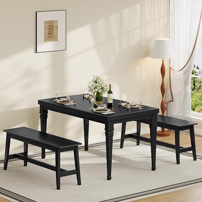HOOBRO 39.3'' Bamboo Dining Bench, Farmhouse Kitchen Table Bench, Kitchen & - Image 2