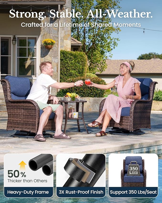 HILLGA 3-Piece Luxury Patio Furniture Set - Image 6