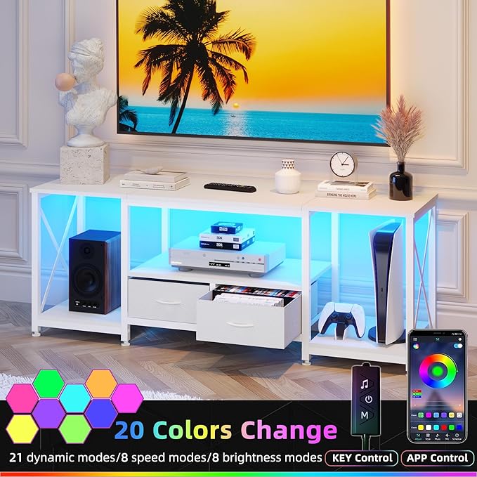 GYIIYUO TV Stand with Fabric Drawers - Image 4