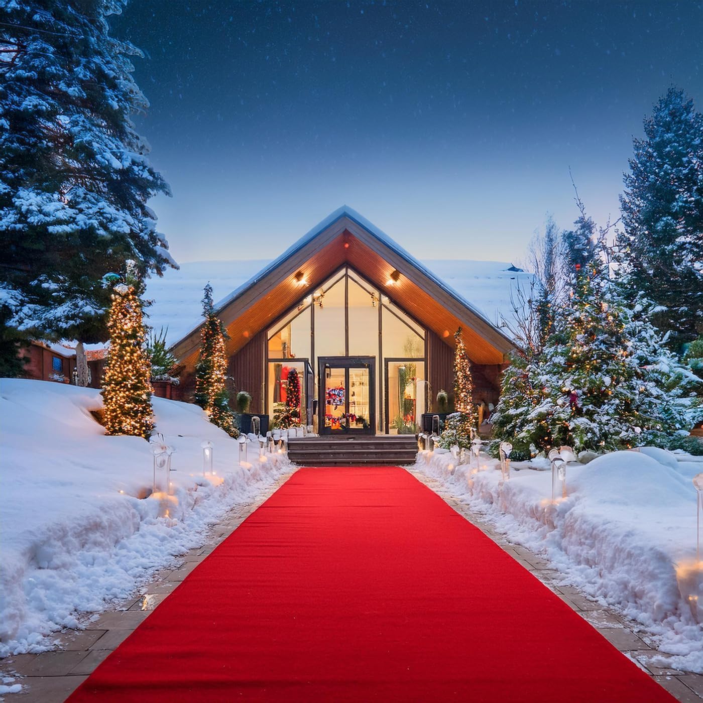 BannerBuzz Hollywood Red Carpet Runner – Premium Non-Slip 3x12 ft Aisle Rug for Weddings, Parties, and Events – Ideal for Step and Repeat Backdrop Event Decoration