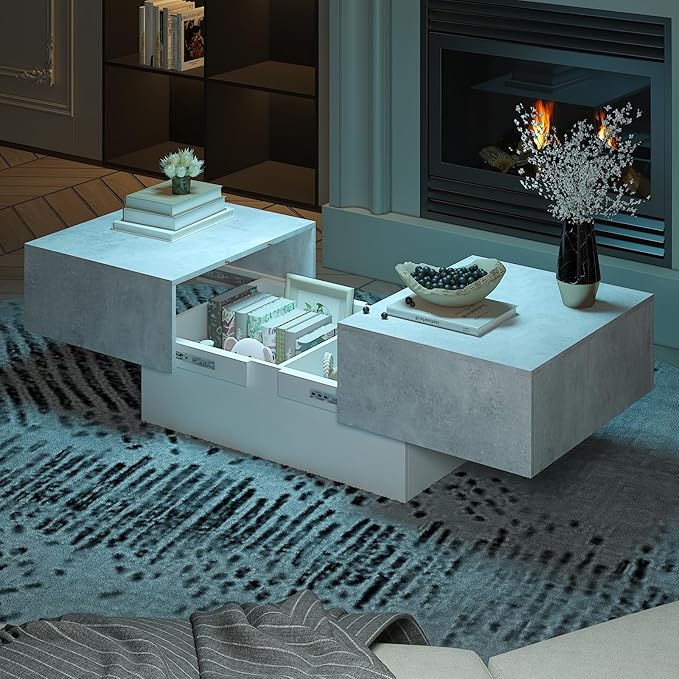 Modern Coffee Table with Storage - Image 4
