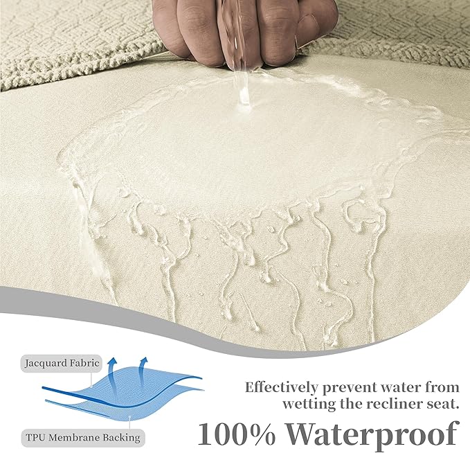 100% Waterproof Sectional Recliner Couch Covers - Image 4