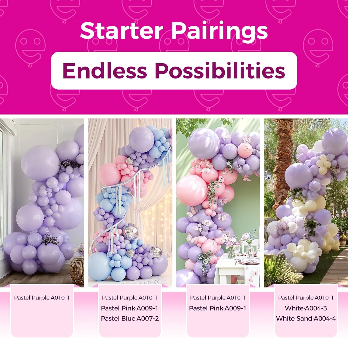 Bezente Pastel Purple Latex Party Balloons - 30 Pack 18 inch Round Helium Pale Lavender Light Purple Lilac Balloons for Bridal Shower Gender Reveal Wedding Party Decorations