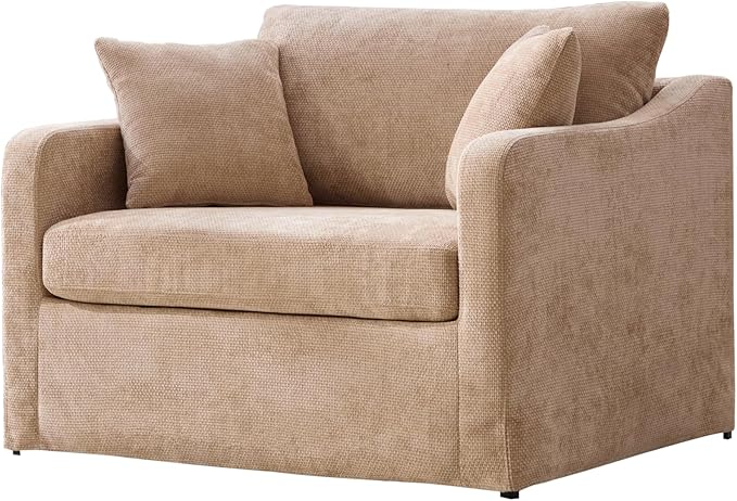 Oversized Armchair, 43.9" W Chenille Single Sofa Modern Upholstered Deep Seat - Image 8
