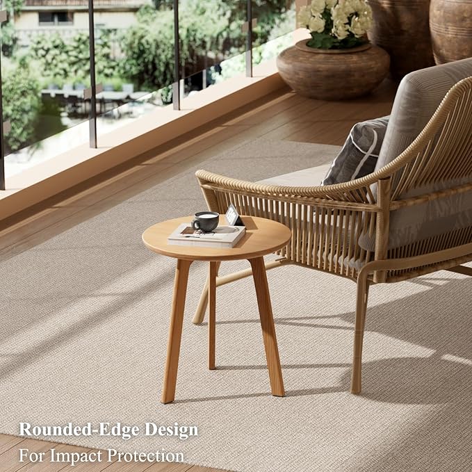 100% Solid Oak Small Side Table - Image 4