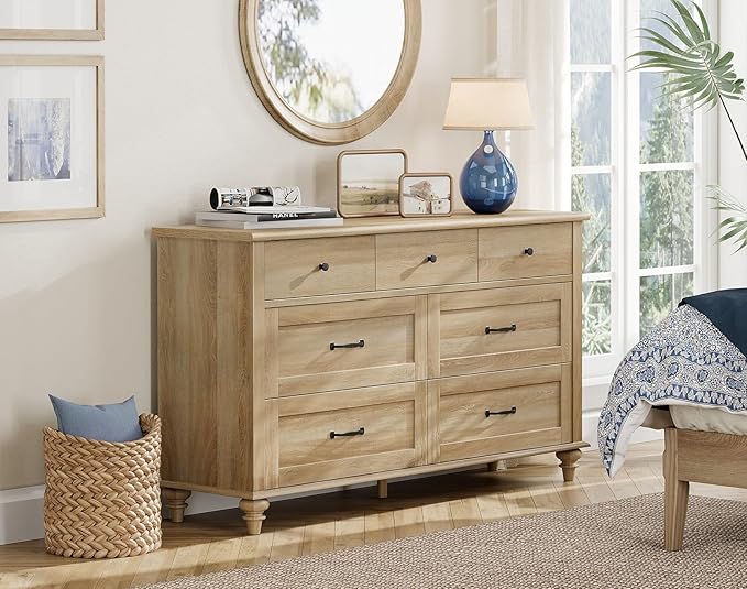 WAMPAT Farmhouse 7 Drawers Dresser - Image 4