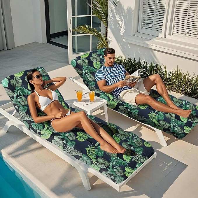 EverPine Outdoor Chaise Lounge Chair Cushion 74.4 x 22.8 x 4.7 Inche, Patio - Image 7