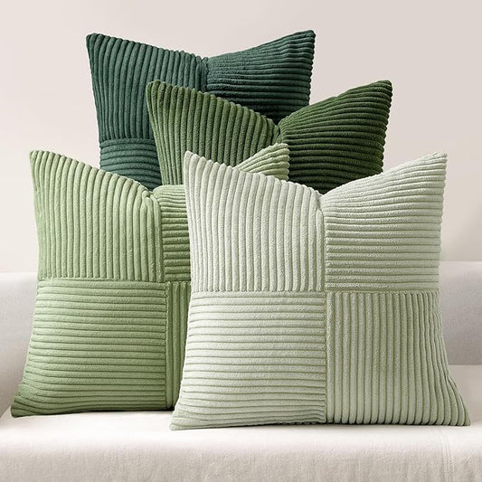 MIULEE Spring Green Decorative Throw Pillow Covers 24x24 Inch Set of 4 Boho by MIULEE
