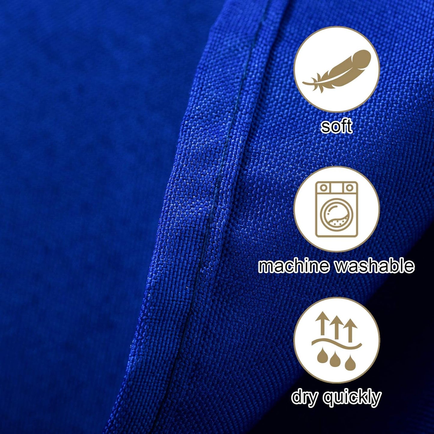 Ascoza 2pack 132 Inch Royal Blue Round Tablecloth in Washable Polyester Fabric for Wedding/Banquet/Restaurant/Parties