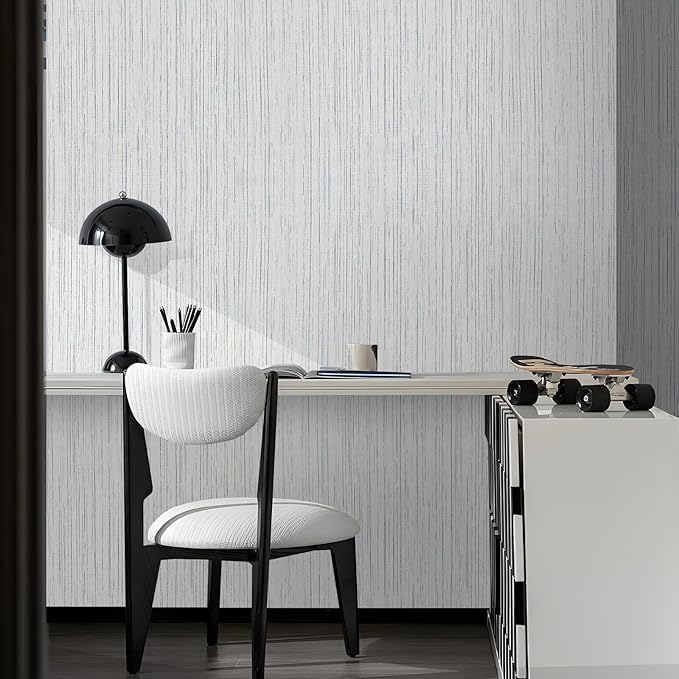 Beige Grey Grasscloth Wallpaper Peel and Stick 15.74" X 472.44" Removable - Image 8