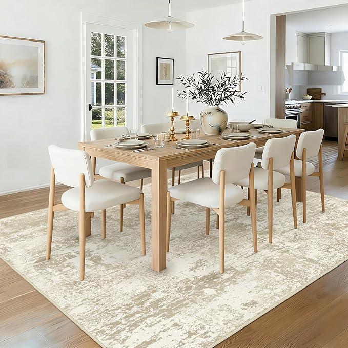 RELEANY Washable Area Rugs 6'x9' Non-Slip Modern Abstract Soft - Image 2