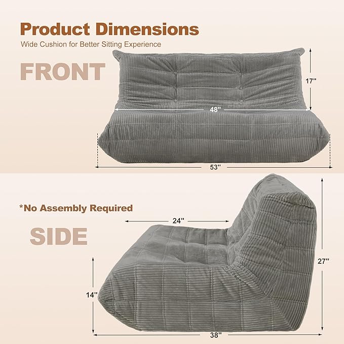 Bean Bag Chair, Giant Beanbag Chairs - Image 2