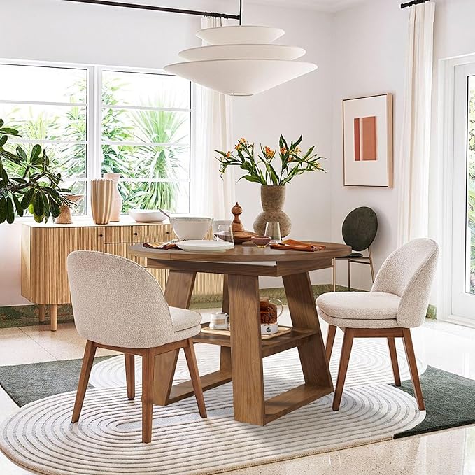 43.3in-59in Extendable Round Dining Table - Image 5