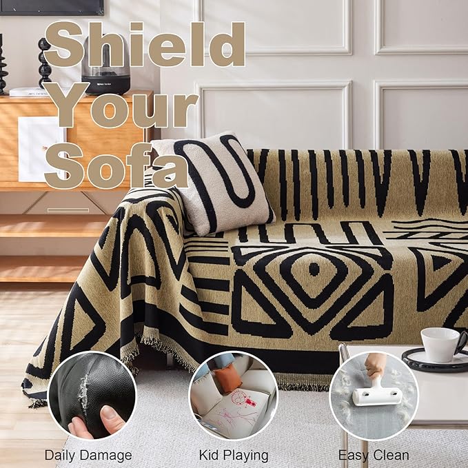 VClife Bohemian Couch Cover for Dog, Large Sofa Covers for Sectionals, Modern - Image 6