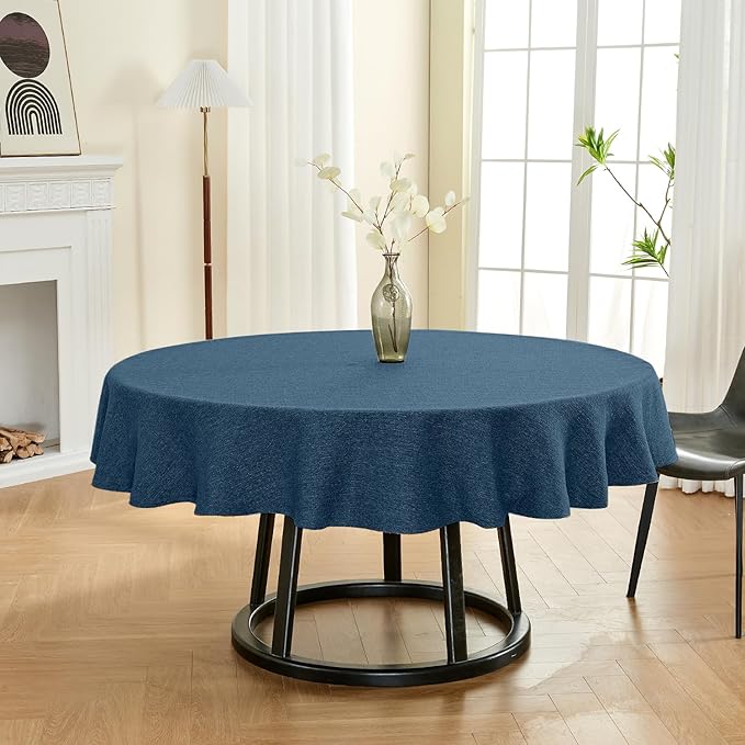 BALCONY & FALCON Round Tablecloth Washable Wrinkle Resistant and Water Proof - Image 2