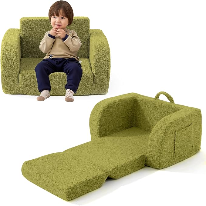 Toddler Couch, 2-in-1 Toddler Chairs Comfy 1-3 Years Old, Toddler Chair by MuaMelop