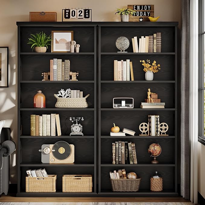 Tribesigns 6-Tier Bookshelf, 71 Inches Tall Freestanding Bookcase, Large - Image 4