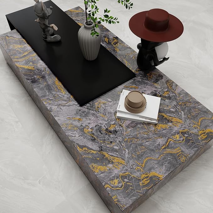 Grey Gold Marble Contact Paper for Countertops A Set of 23.6" X 197"Glossy Peel - Image 7