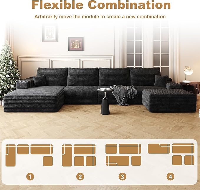AUGOP 136" Sectional Couches for Living Room Modern Modular Sofa - Image 8