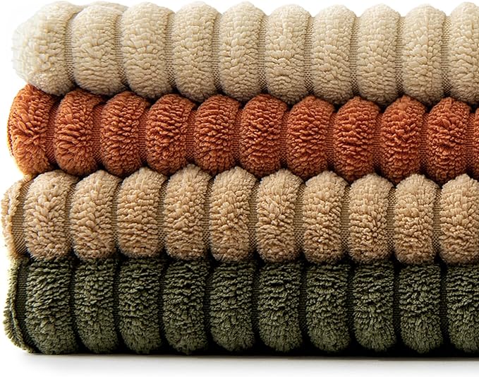 MIULEE Rust-Olive Green Decorative Throw Pillow Covers 16x16 Inch Set of 4 Boho - Image 8