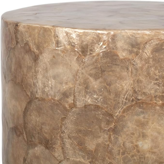 East at Main Capiz Shell Martini Table – Tea Brown Accent Table, Small - Image 5