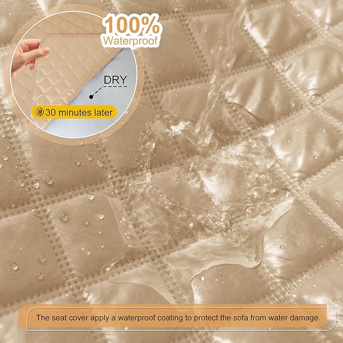 HDCAXKJ 100% Waterproof Reclining Sectional Couch Covers L Shape Recliner Sofa - Image 3