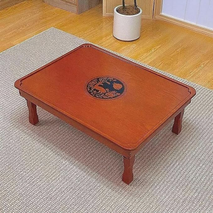 Rectangle Folding, Solid Wood Low Table Meditation by Unknown
