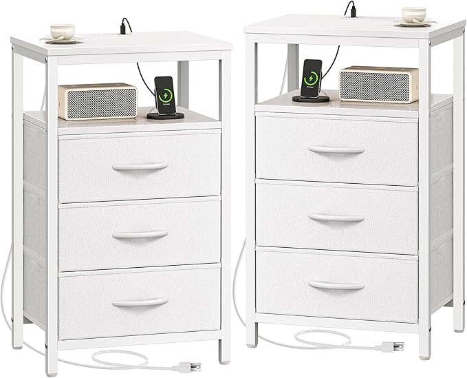 Huuger Nightstands Set of 2, 27.6 Inch End Tables by Huuger