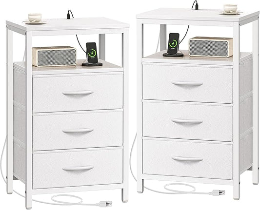 Huuger Nightstands Set of 2, 27.6 Inch End Tables by Huuger