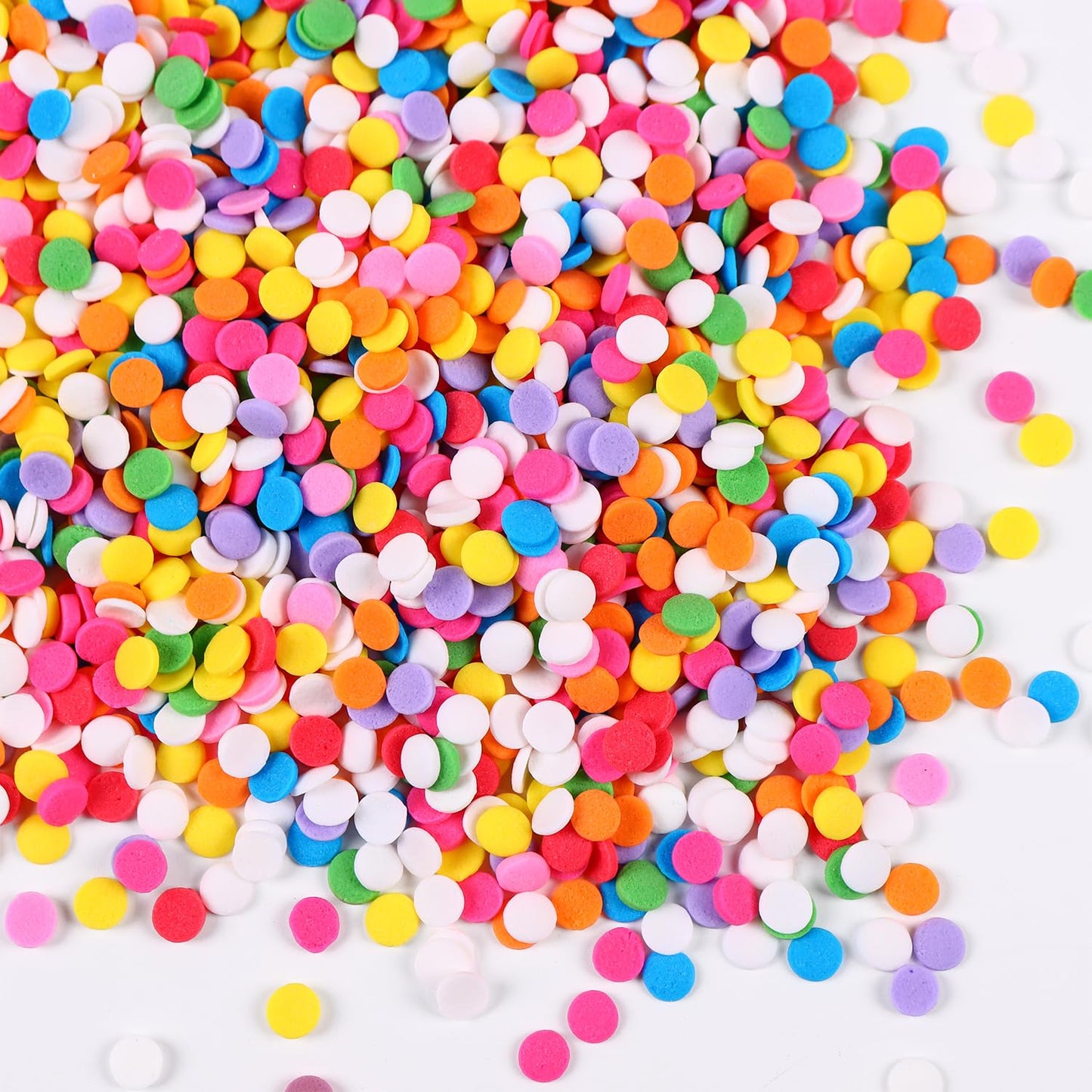 Edible Confetti Sprinkles for Cake Decorating, Round sprinkles, Rainbow Sprinkles for Baking, Cupcakes, Ice Cream Topping, Waffles, Macarons, and Cookies（120g/4.23oz）