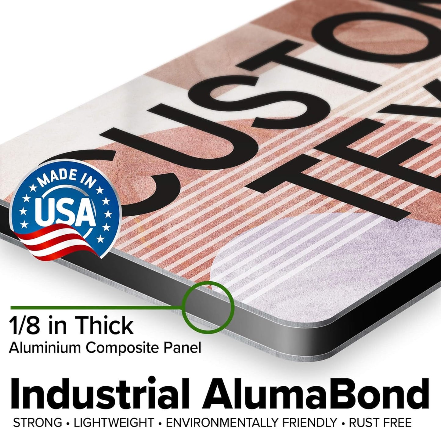 Custom Sign, Custom Street Sign, 11 Font Colors, 13 Font Styles, 4 Hole Options, 22 Sizes, 6x12 Inches, Rust Free DiBound, Fade Resistant, Made in USA by My Sign Center (Mid-Century Modern 1)