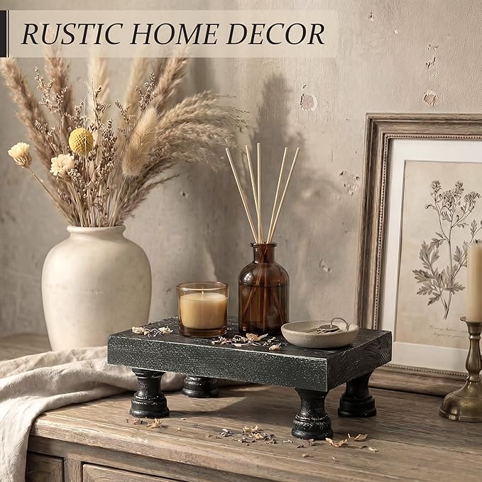 EOSAHR Stylish Rustic Pine Wood Riser Display Stand - Image 5