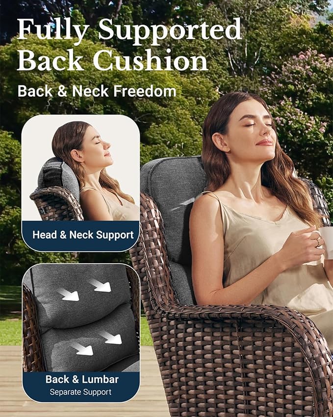 HILLGA Luxury High Back Patio Furniture Set - Image 5