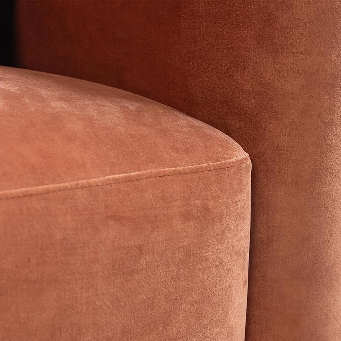 Acanva Luxury Modern Tight Curved Back Velvet Sofa, Minimalist Style Comfy Couch - Image 11