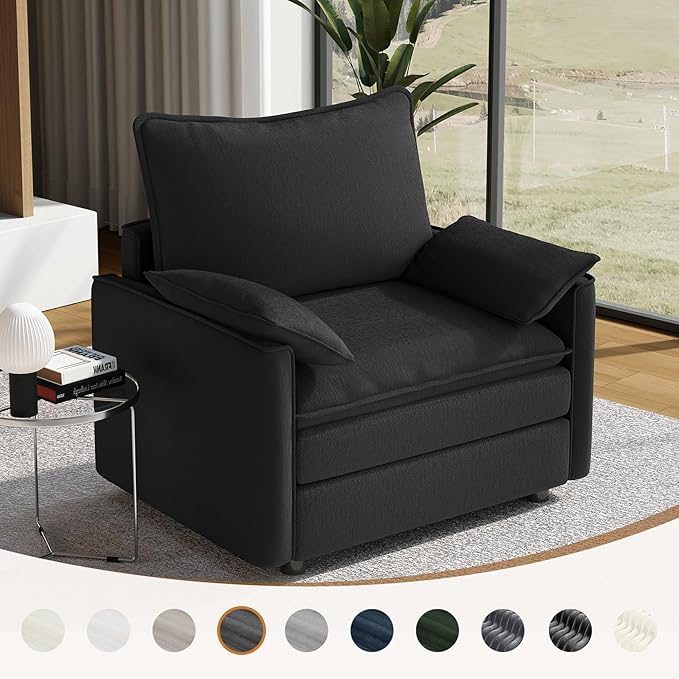 Vesgantti 40" Single Seat Sofa, Comfy Cloud Couch Deep Seat Upholstered Couch - Image 8