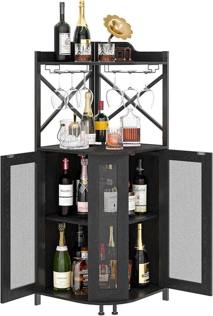 JKsmart Corner Bar Cabinet - Image 8